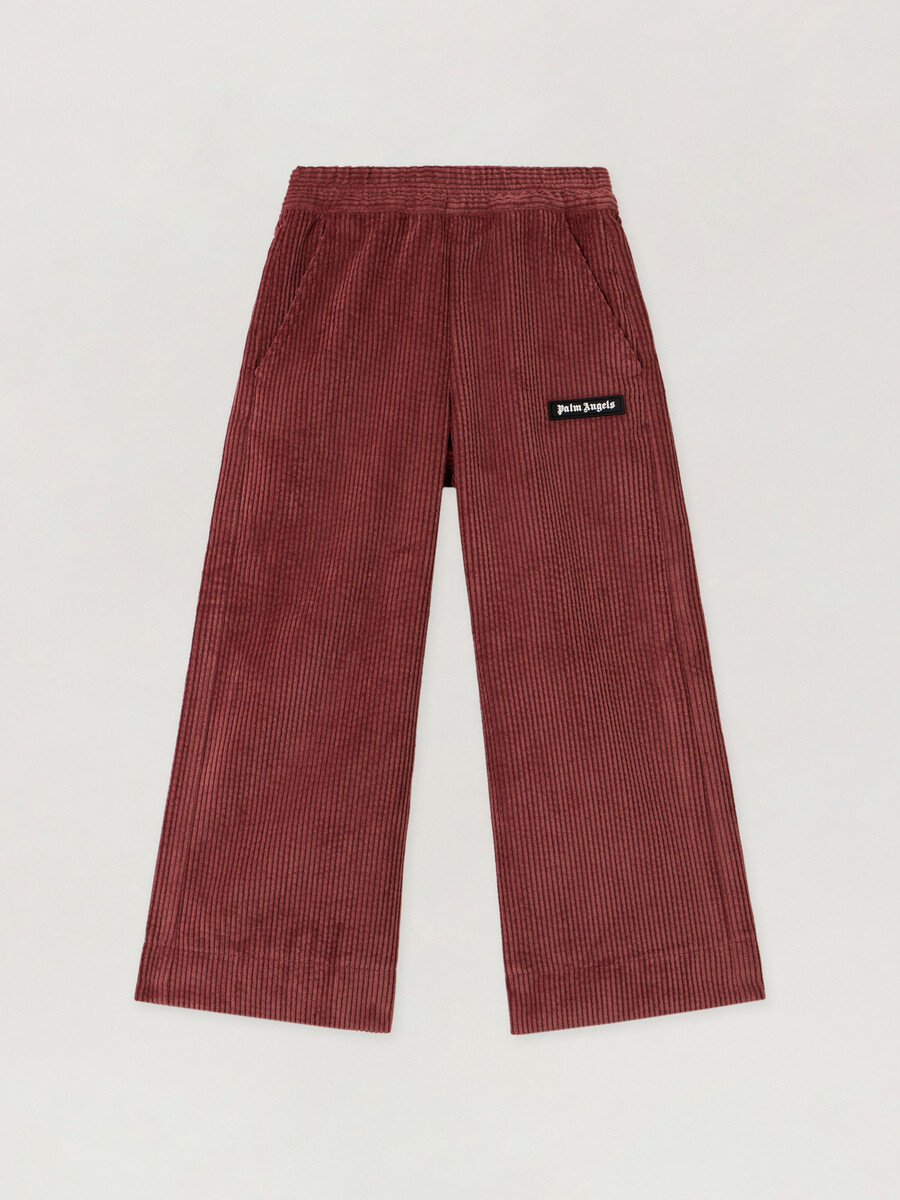 pantaloni a gamba larga in velluto a coste
