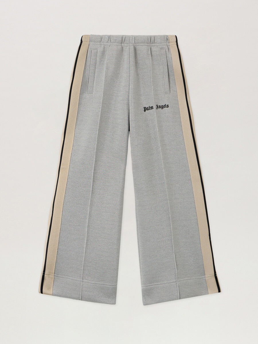 pantaloni da tuta a gamba larga in lurex