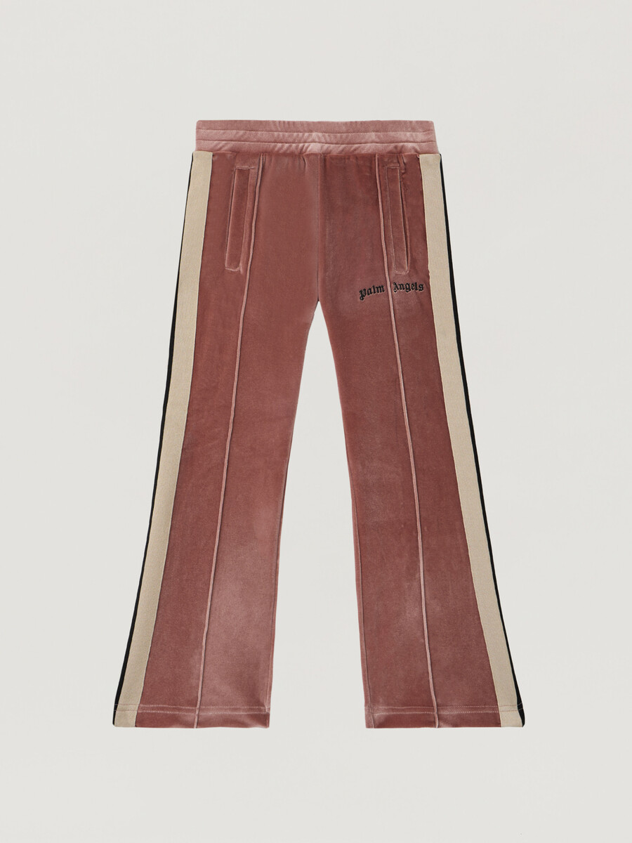 pantaloni a zampa in ciniglia