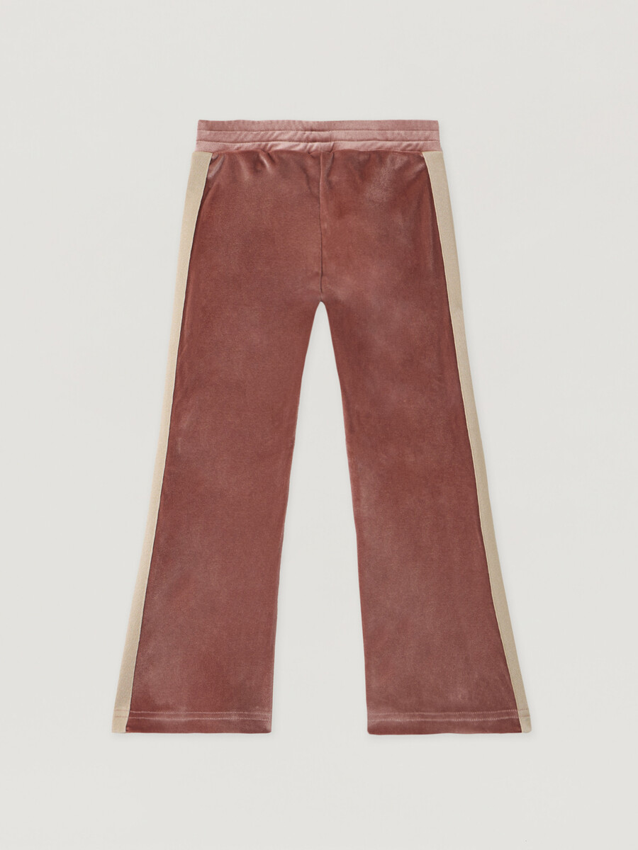 pantaloni a zampa in ciniglia