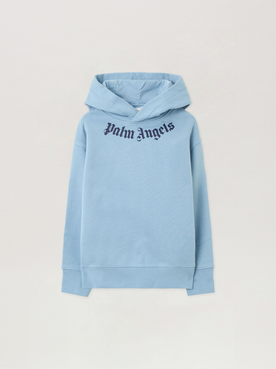 felpa con cappuccio e logo sul collo