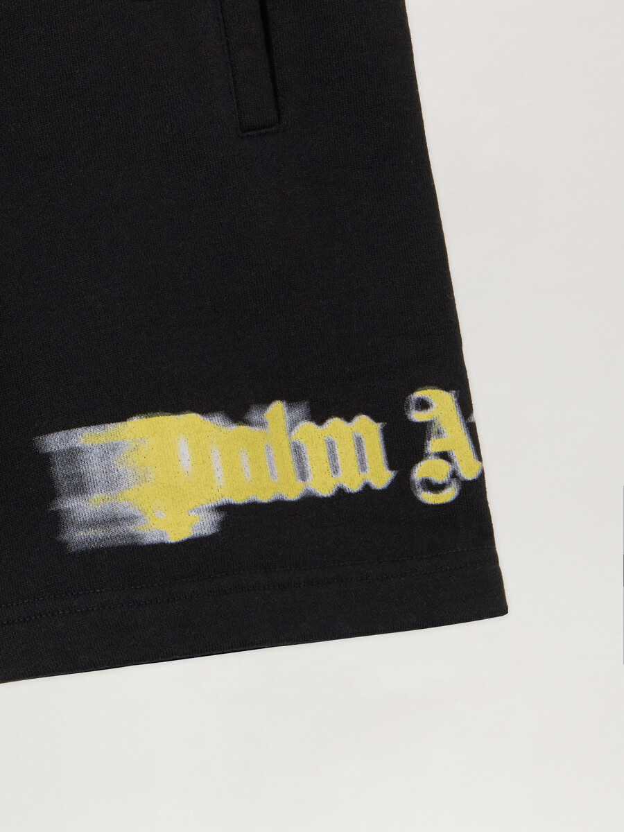 pantaloncini da tuta con logo sfocato