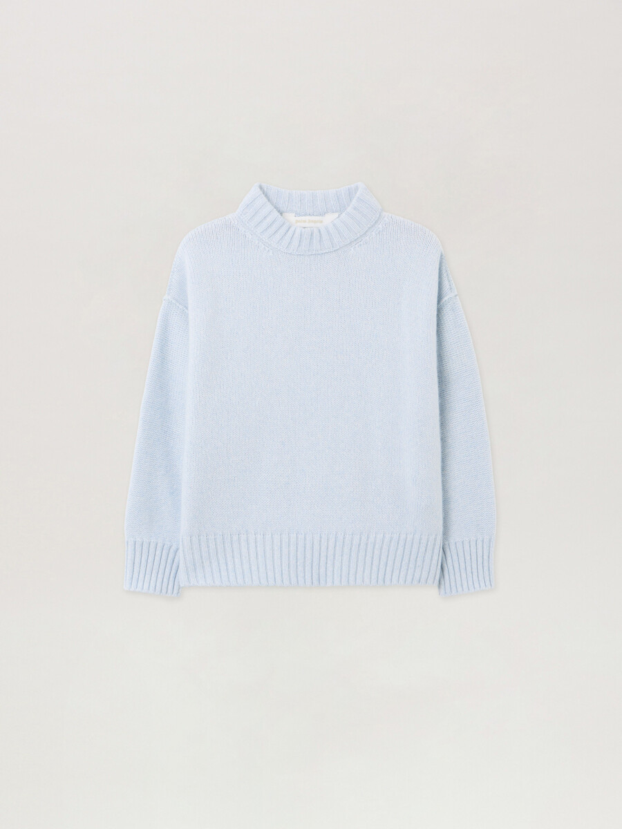 maglione con logo curvo