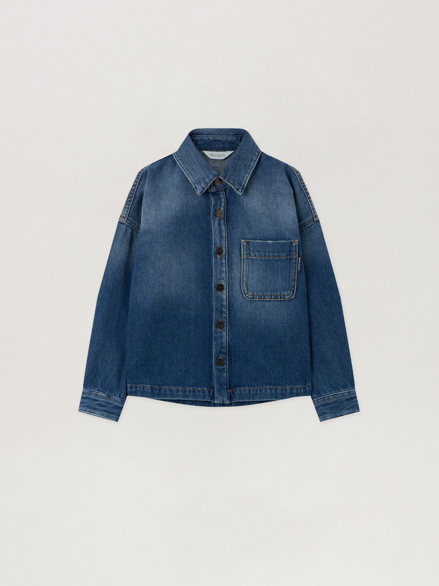 camicia in denim spazzolato