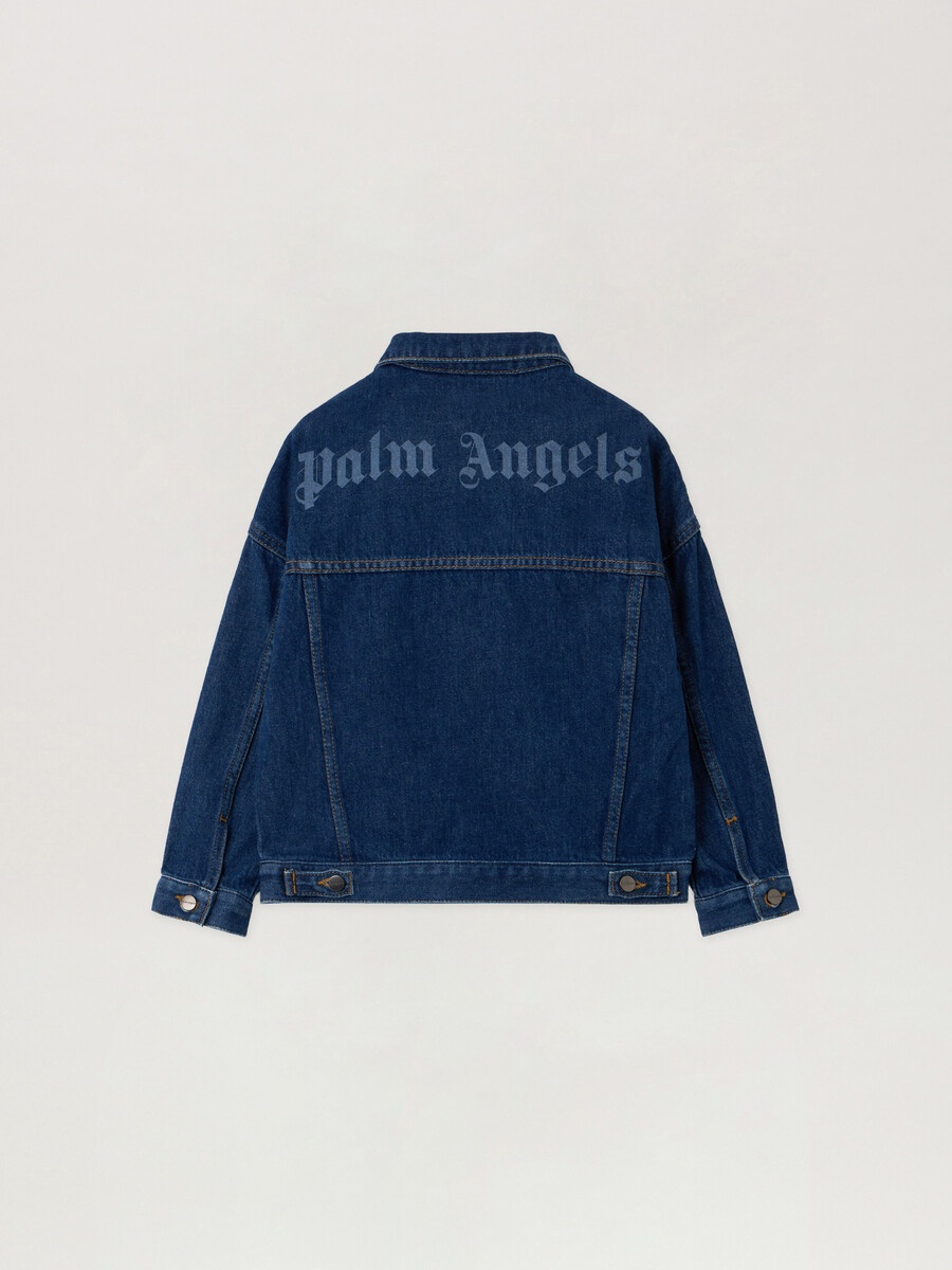 giacca in denim con logo classico