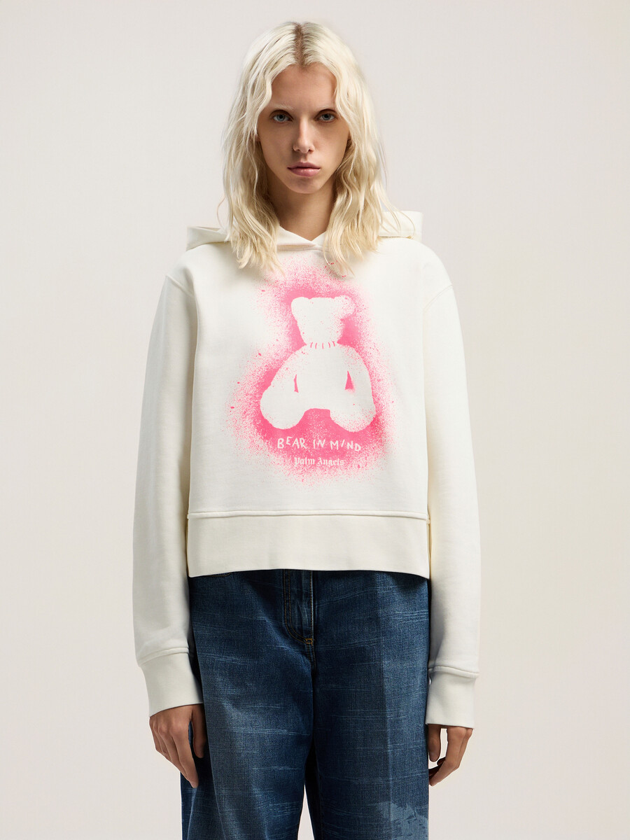 felpa con cappuccio aderente spray bear