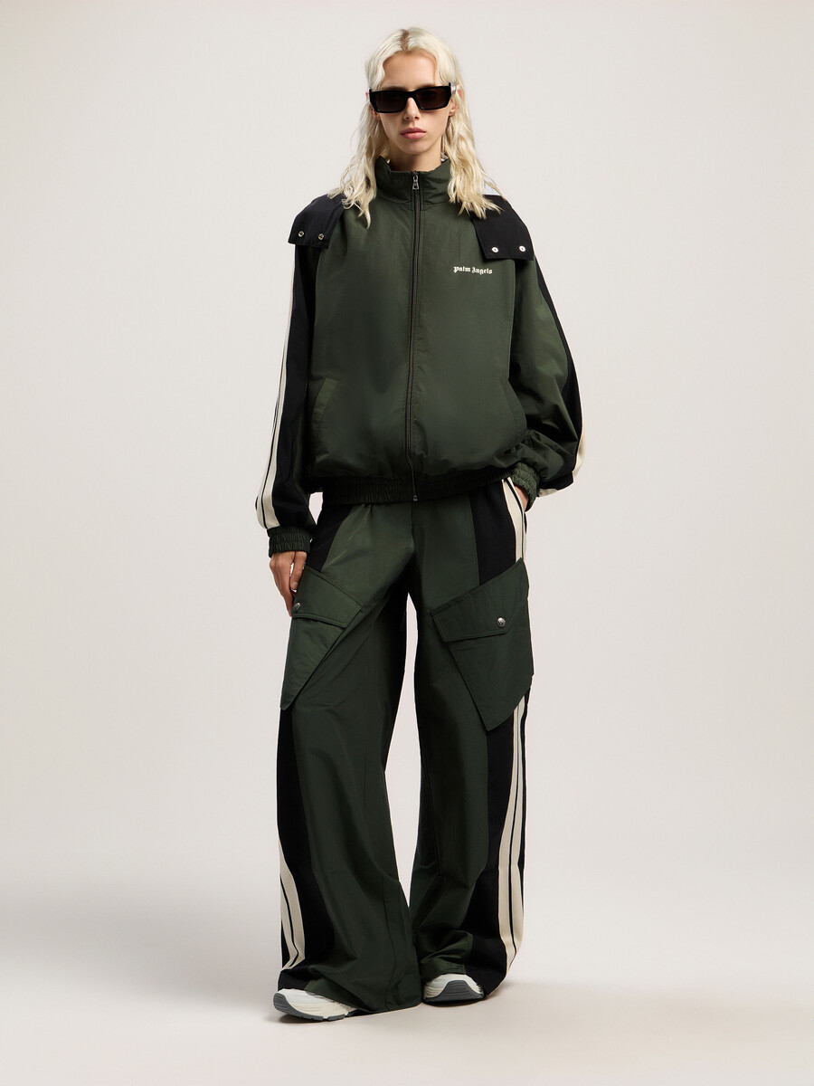 pantaloni cargo colorblock