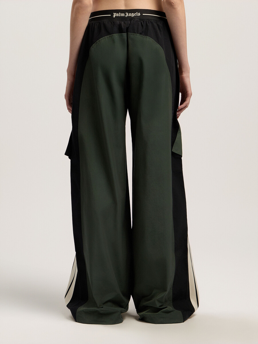 pantaloni cargo colorblock