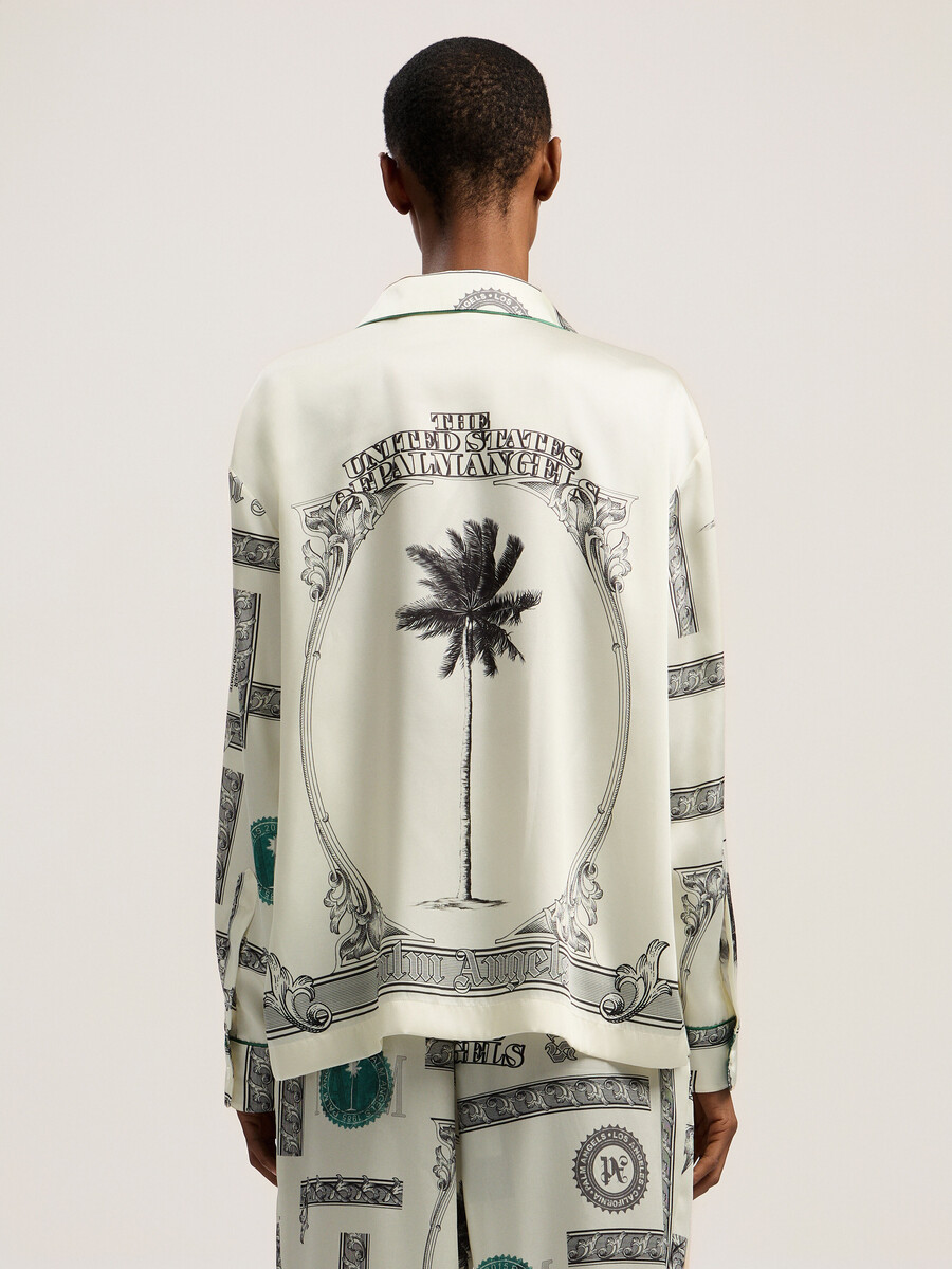 camicia da pigiama con stampa dollaro