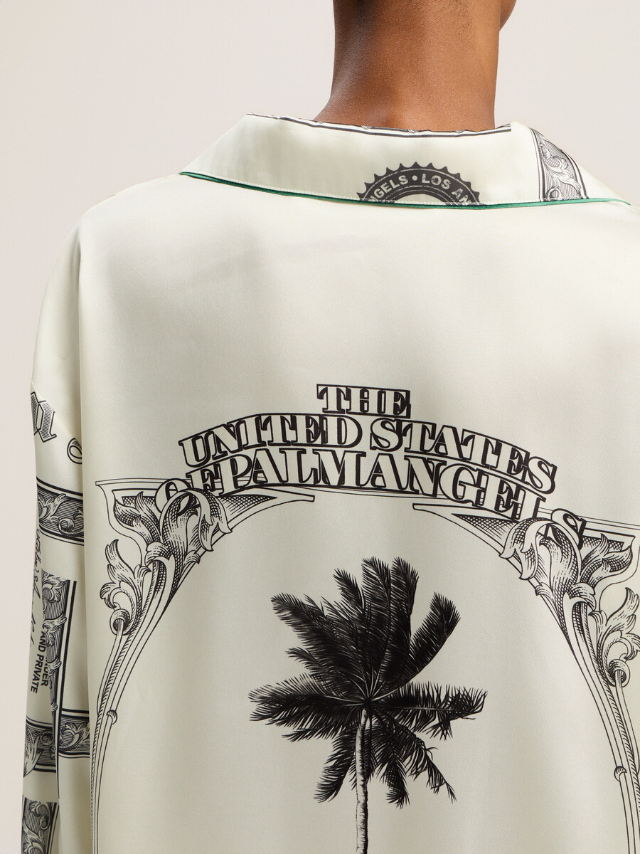 camicia da pigiama con stampa dollaro