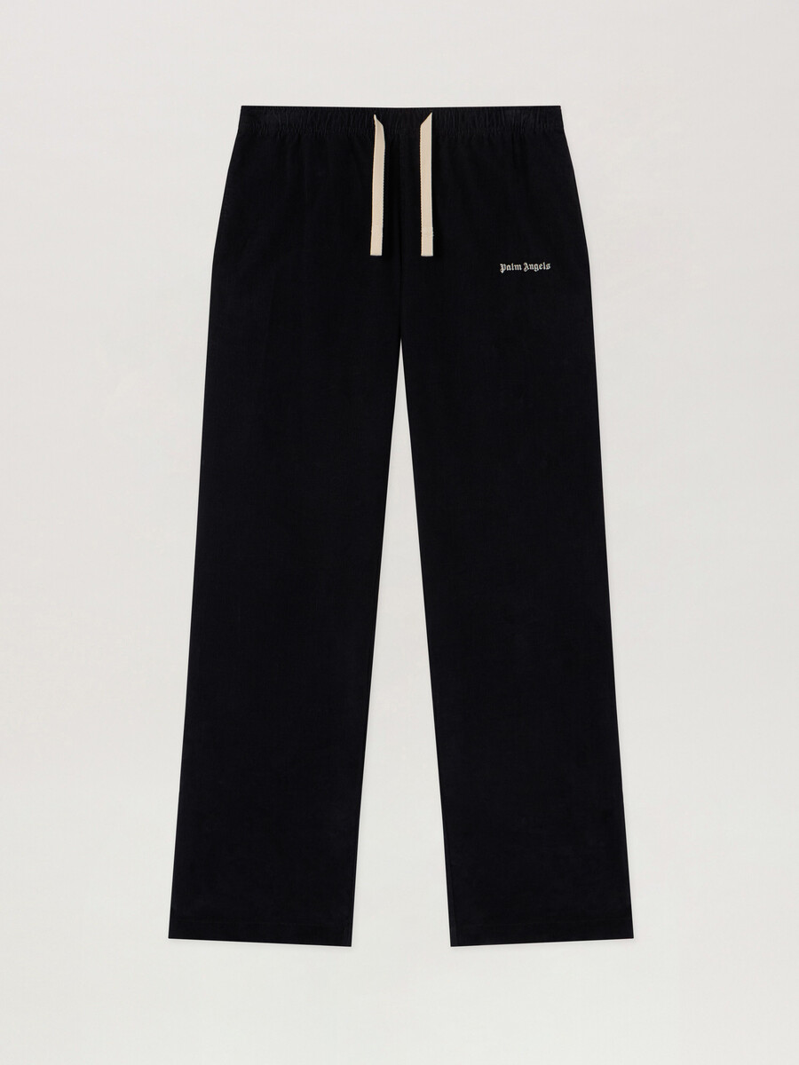 pantaloni da viaggio in velluto a coste con logo classico