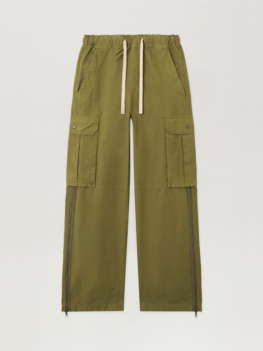 pantaloni cargo con logo curvo