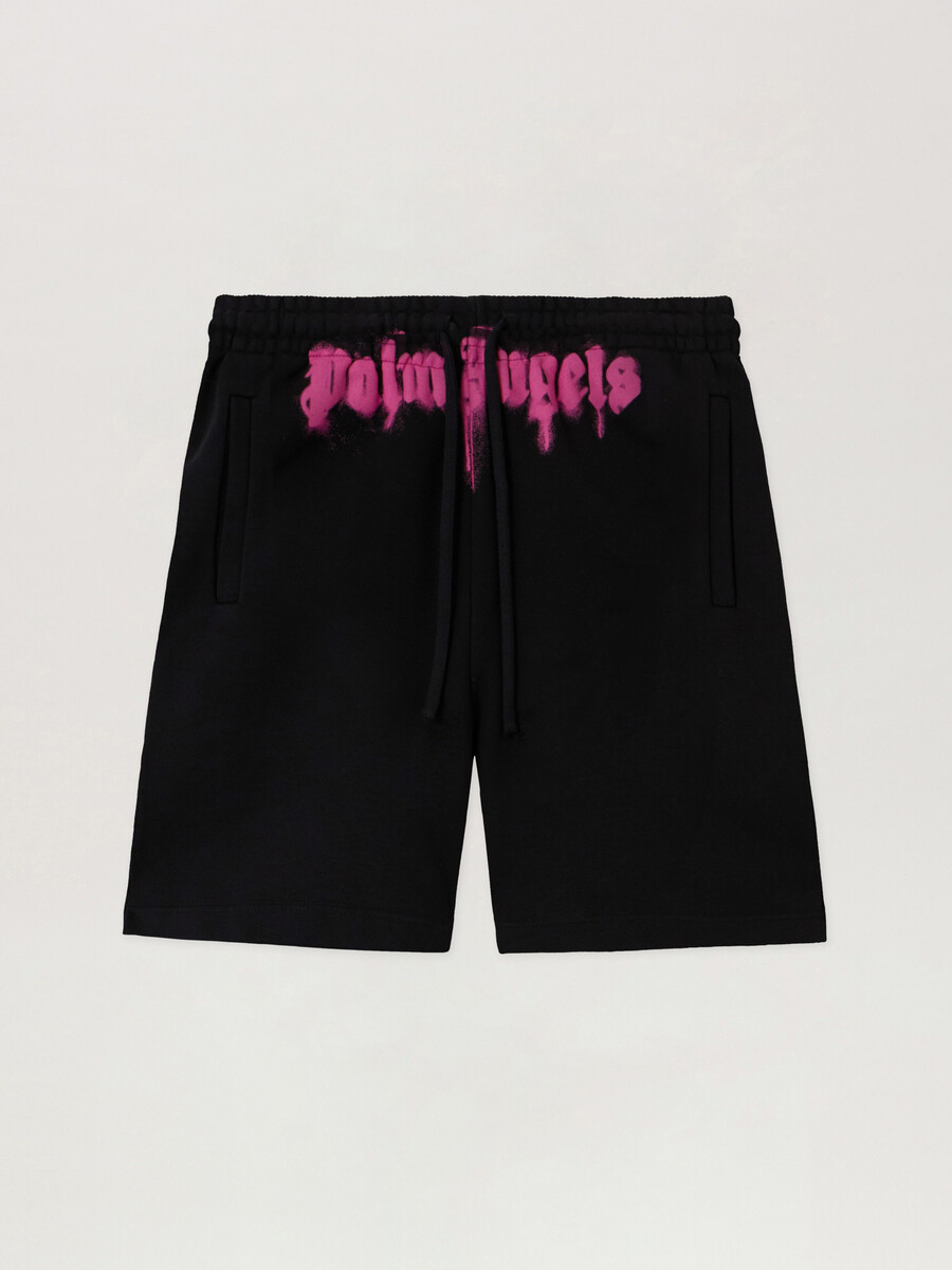 pantaloncini da tuta con logo spruzzato