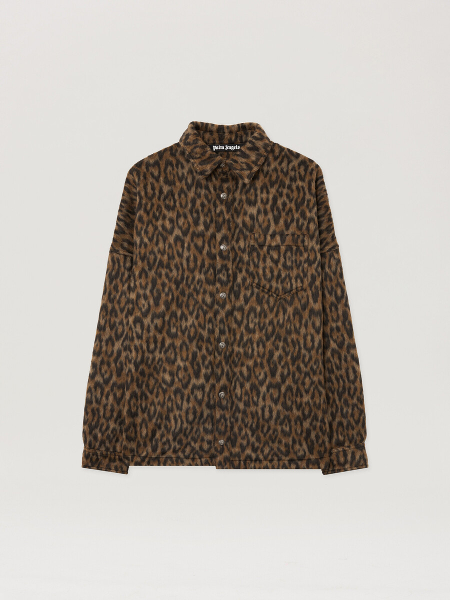 camicia classica con logo animalier