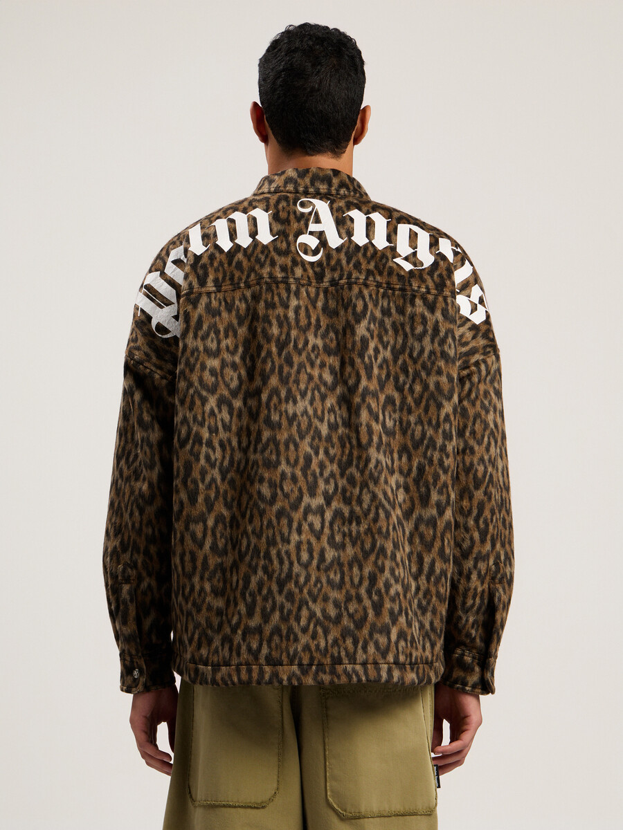 camicia classica con logo animalier