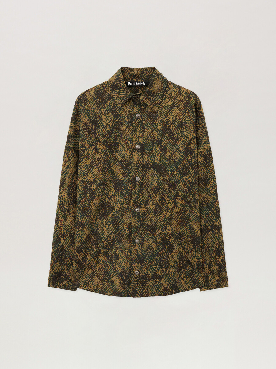 camicia classica con logo a forma di serpente