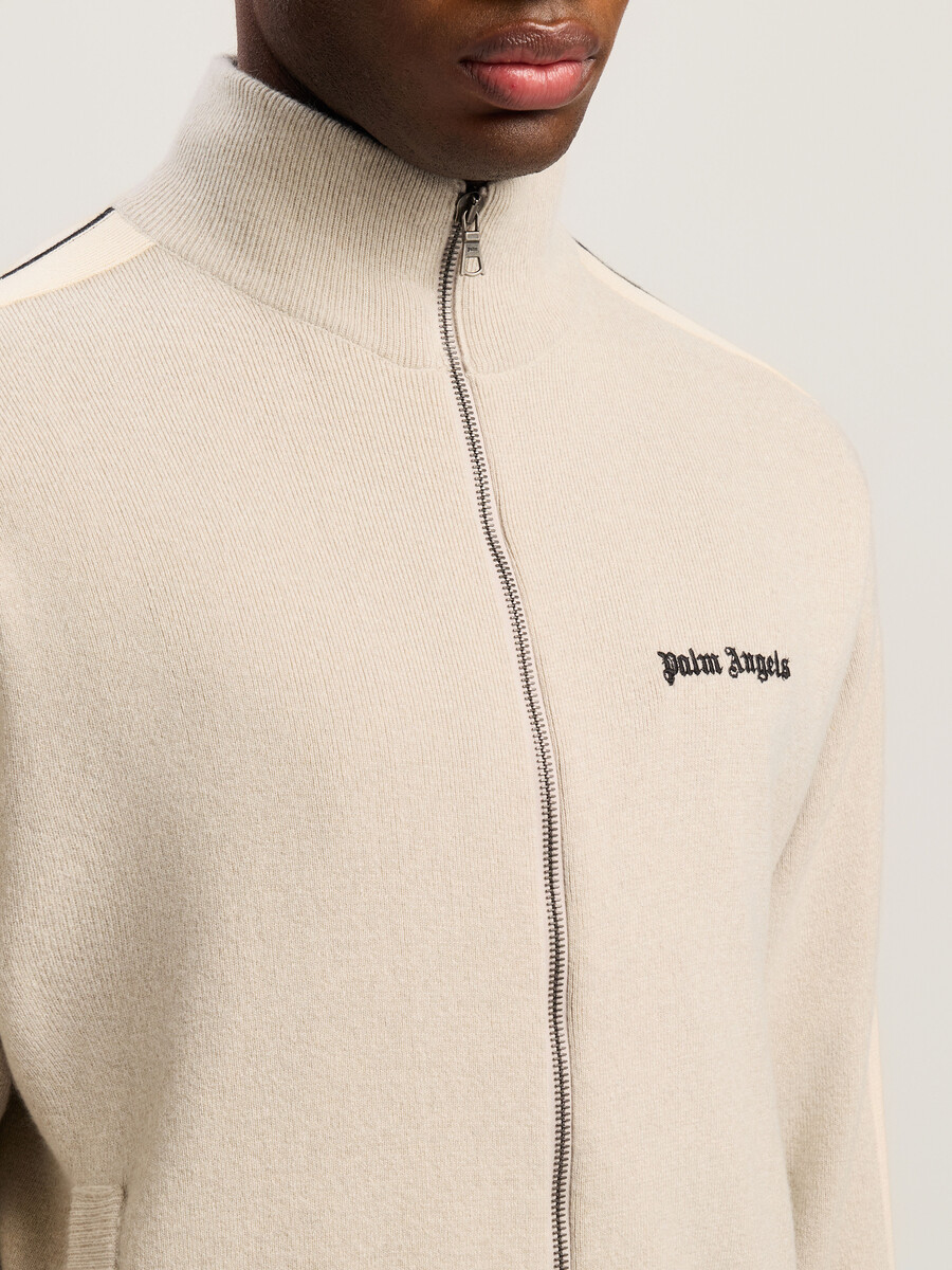 giacca da tuta in maglia con logo classico