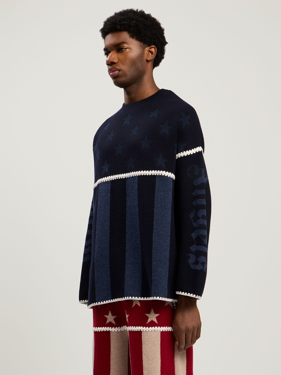 maglione a stelle e strisce