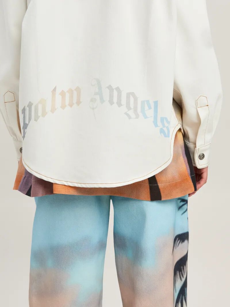 camicia in denim sunrise palm bianco sporco -
