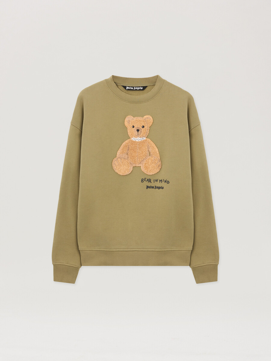 felpa girocollo con scritta bear in mind