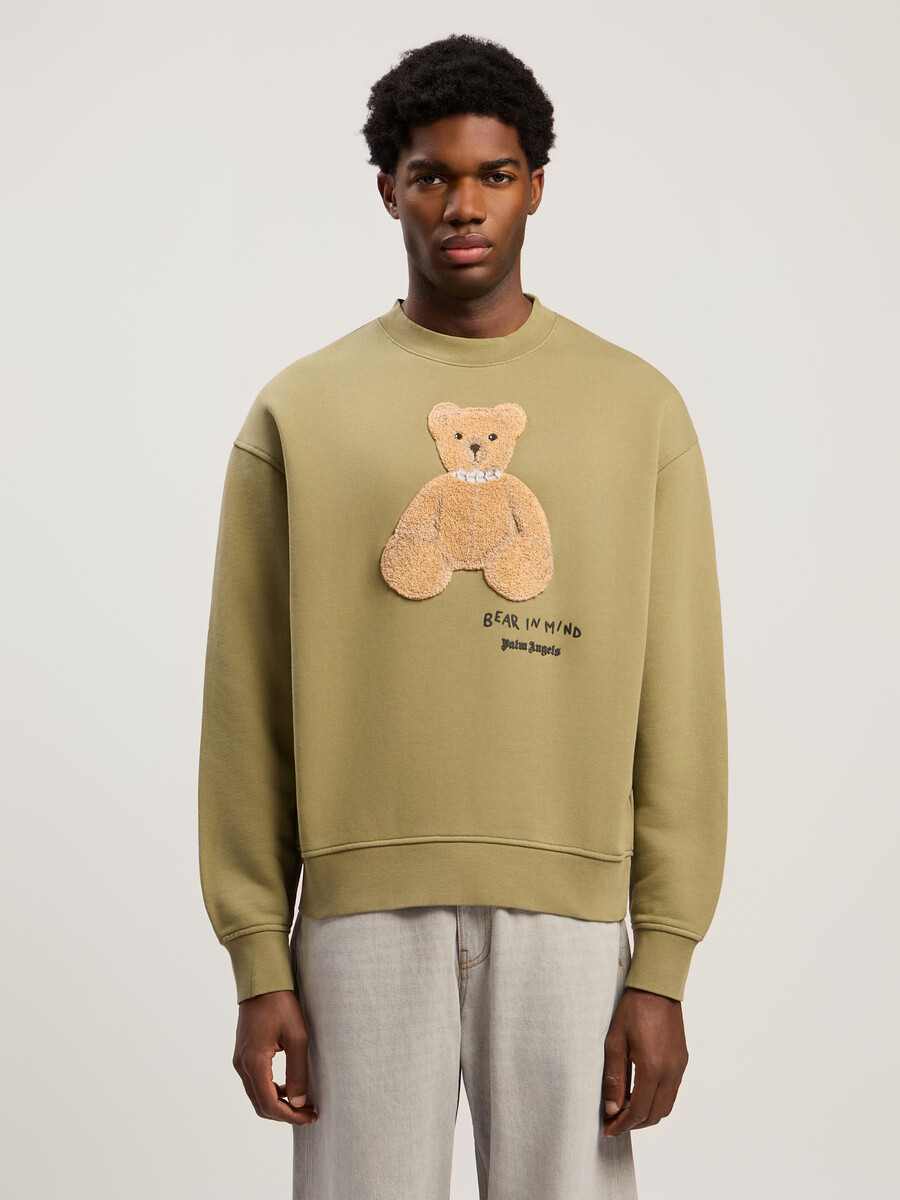 felpa girocollo con scritta bear in mind
