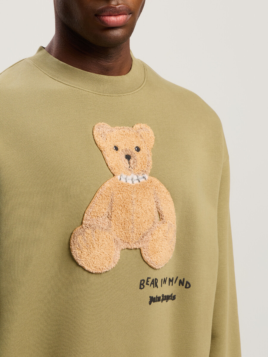 felpa girocollo con scritta bear in mind