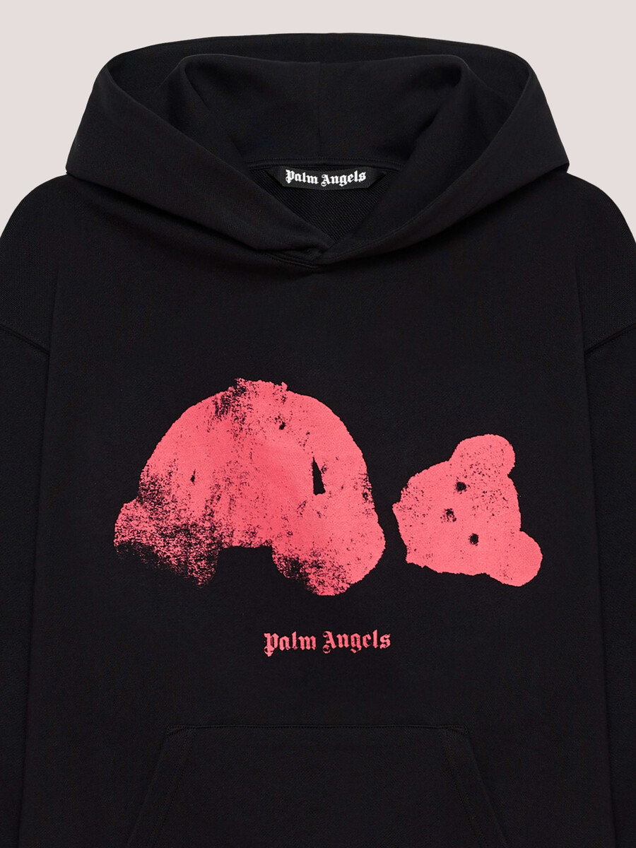 felpa con cappuccio spray broken bear