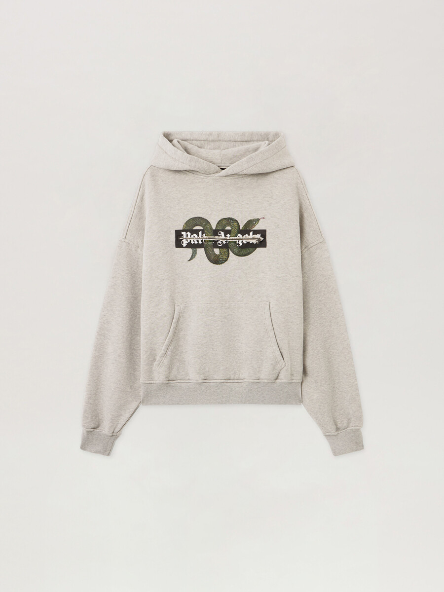 felpa con cappuccio grafica serpente