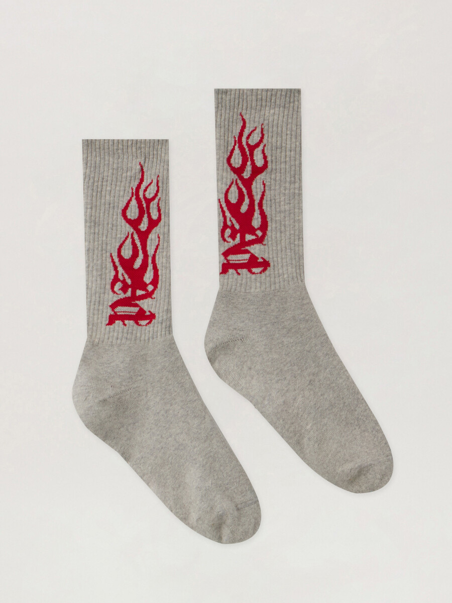 calzini jacquard fiamme