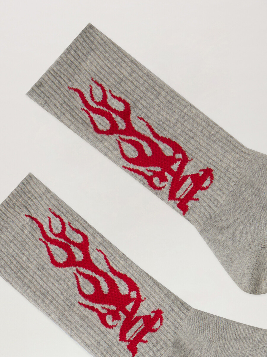 calzini jacquard fiamme