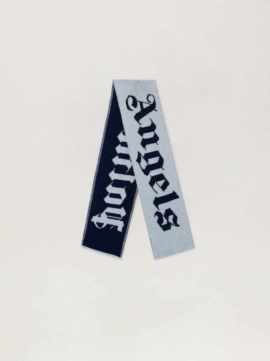 sciarpa in maglia con logo jacquard