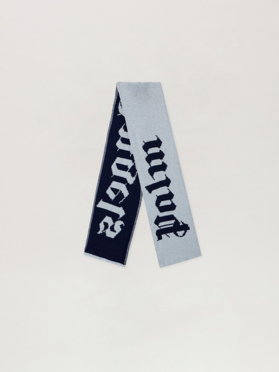 sciarpa in maglia con logo jacquard