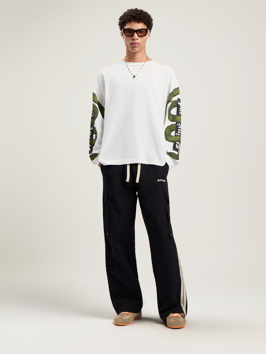 maglietta a maniche lunghe con logo snake box