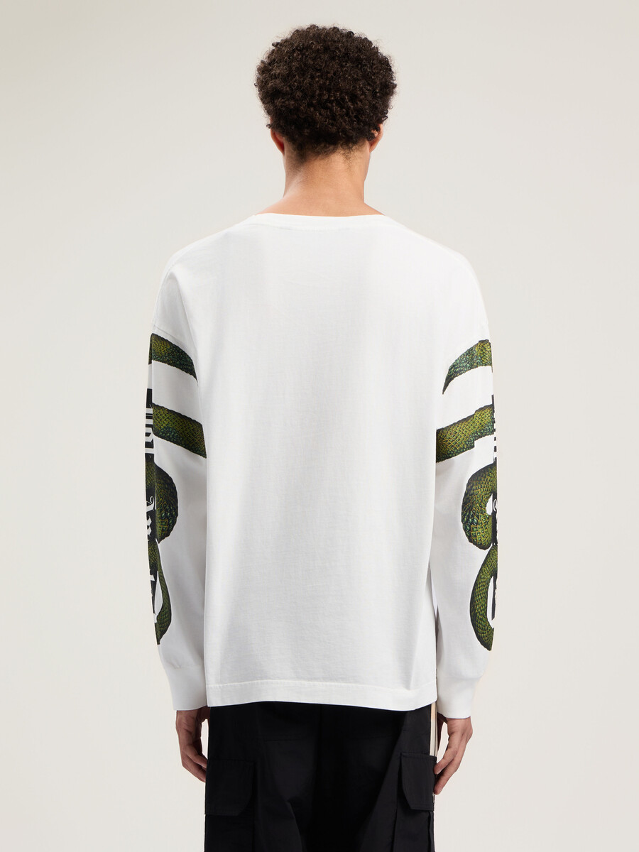 maglietta a maniche lunghe con logo snake box