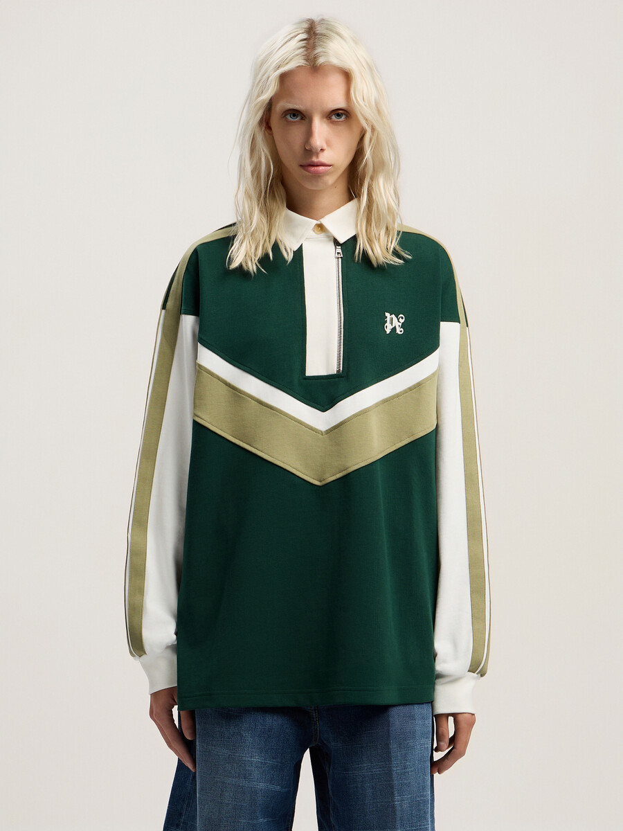polo monogramma colorblock