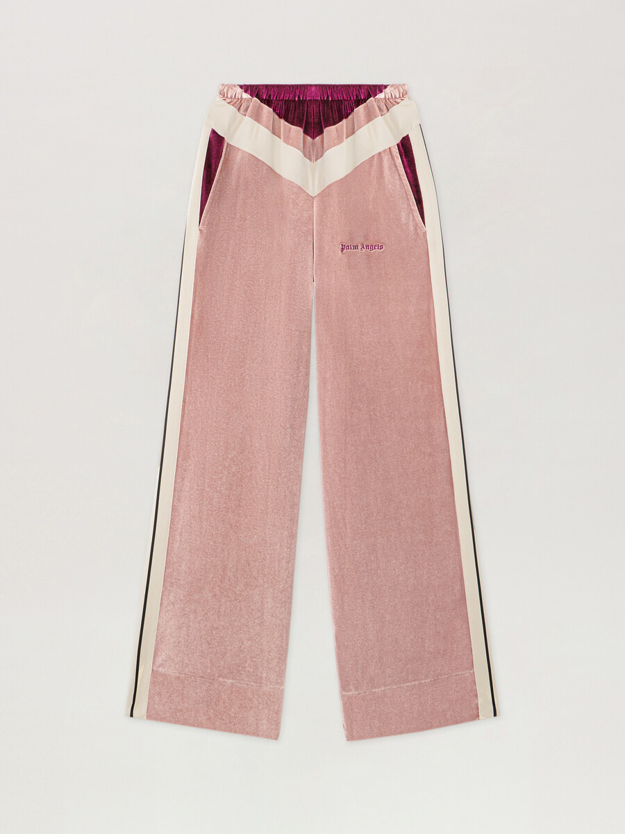pantaloni da tuta in ciniglia color block