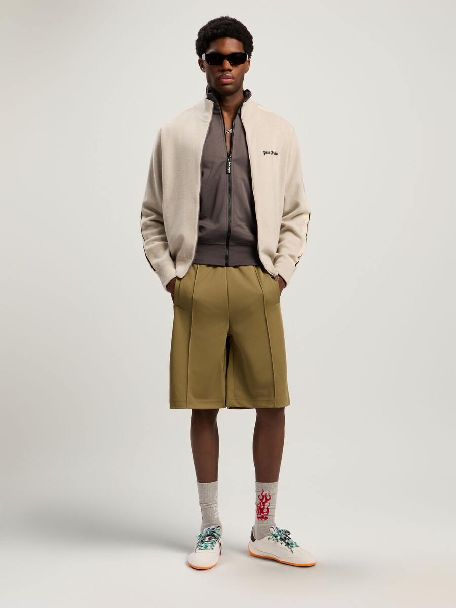 pantaloncini da tuta con logo curvo sul retro