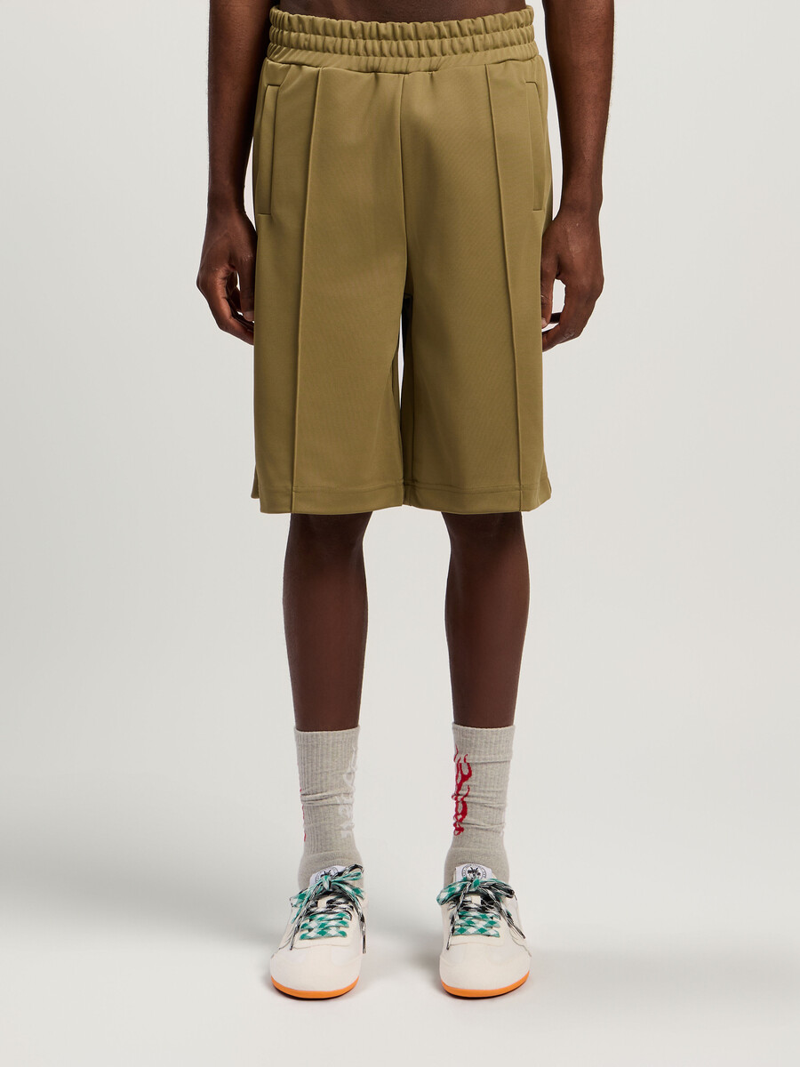 pantaloncini da tuta con logo curvo sul retro