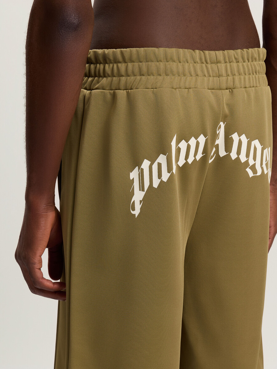 pantaloncini da tuta con logo curvo sul retro